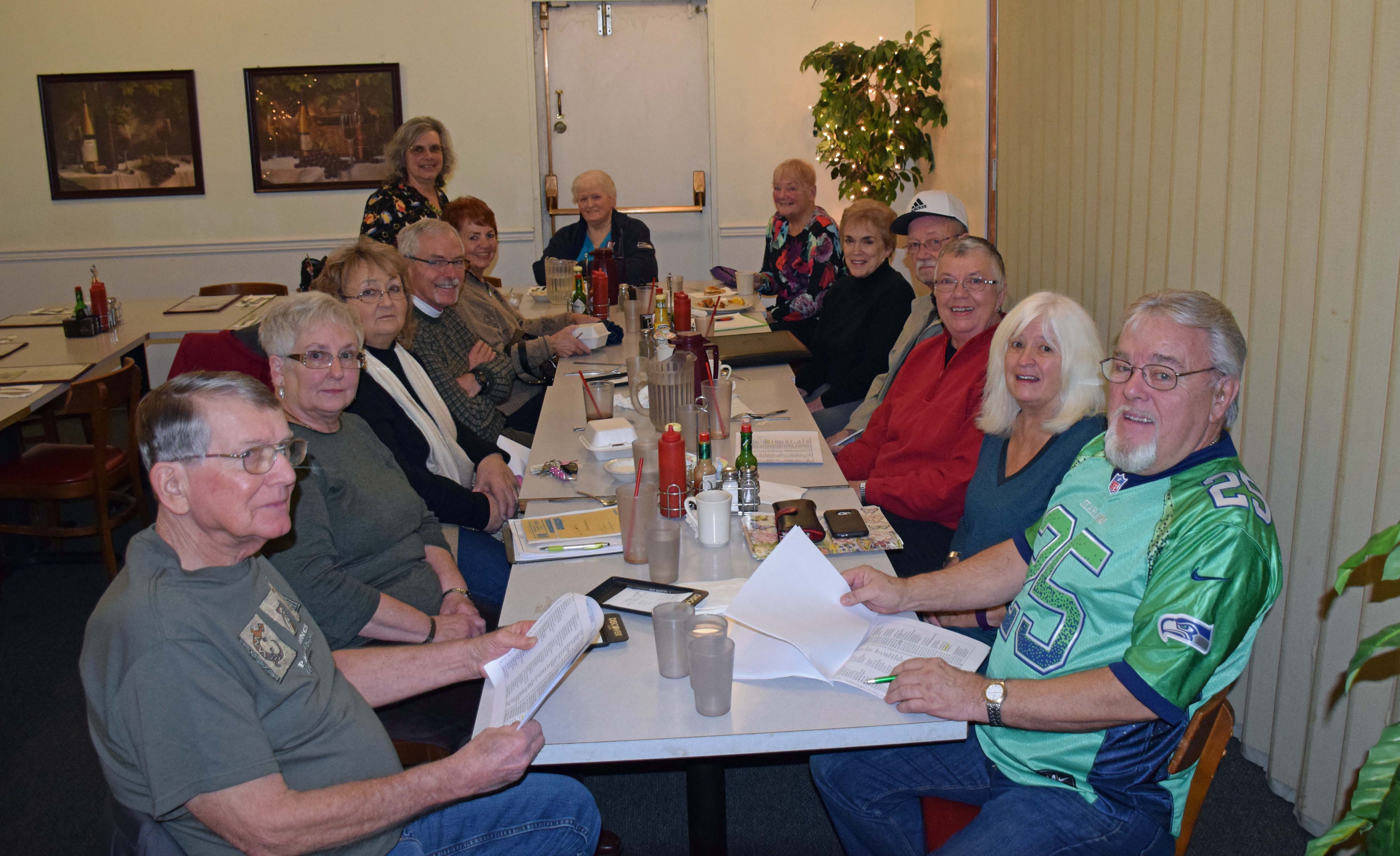 1/5 Reunion Committee Meeting -Dave Brown, Sherry Kent, Diane Evers, Joe Wingard, Mary Lou Younglove, Linda Spooner, Joan Rebman, Barb Pearson, Carol Burnett, Bruce Hilderman, Julie Larson, Fran Clifton, Brian SCHOENING - picture by Laurie Somers