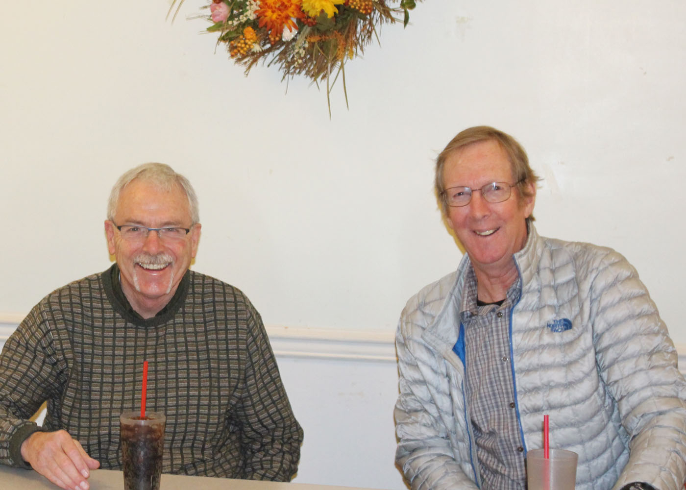 3/1 reunion Committee Meeting - Joel Wingard - and Laurie Somers - picture by Terry Roberts Mills