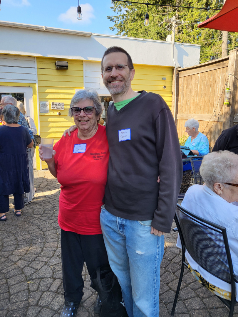 Linda Spooner Humphries and son Marvin Humphries